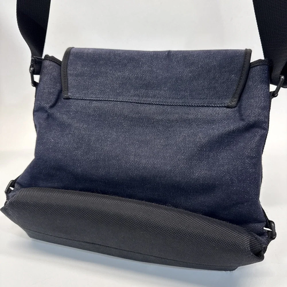 Vintage Polo Sport Denim Shoulder Crossbody Messenger Bag Blue 10